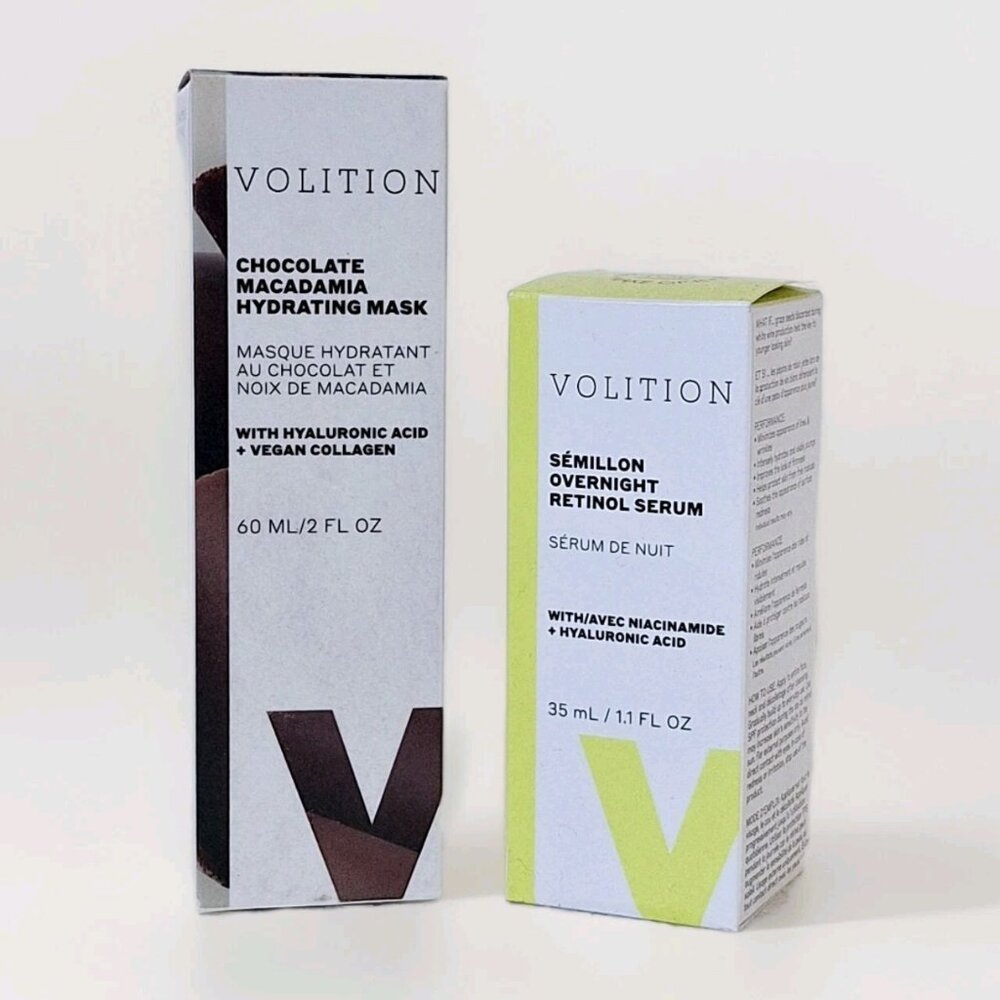 VOLITION BEAUTY BUNDLE Sémillon Overnight Retinol Serum & Hydrating Mask BNIB